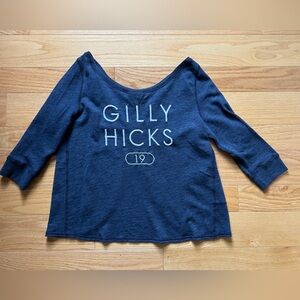 NWOT Gilly Hicks Dark Blue Long Sleeve Top